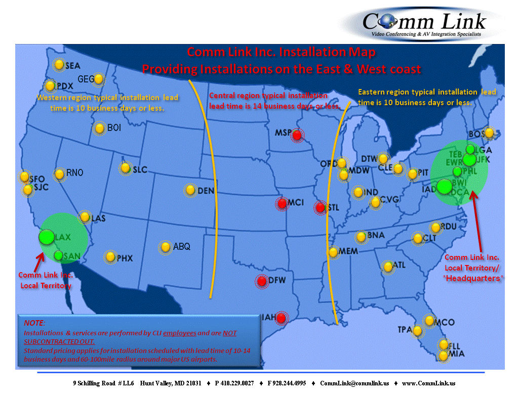Comm Link Territory Map